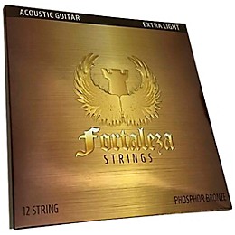 FORTALEZA GUITARS 12 String Phosphor Bronze Acoustic Guitar Strings Extra Light (10-46)