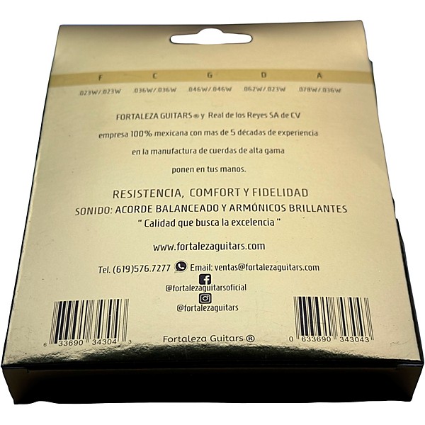 FORTALEZA GUITARS Nickel Loop End Bajo Quinto Strings