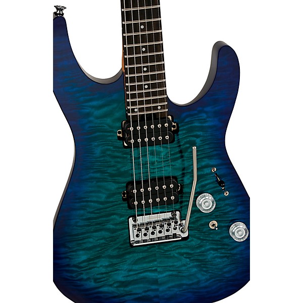 Charvel Pro-Mod Plus Dinky DK24 HH 2PT E QM Electric Guitar - Chlorine Burst