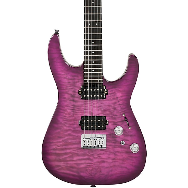 Charvel Pro-Mod Plus Dinky DK24 HH HT E QM Electric Guitar - Violet Radiance