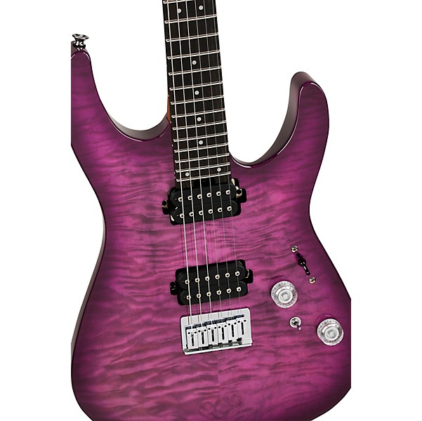 Charvel Pro-Mod Plus Dinky DK24 HH HT E QM Electric Guitar - Violet Radiance