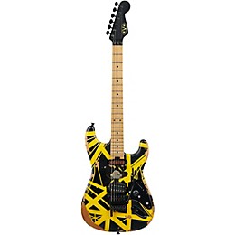 EVH Striped Series Frankenstein Frankie Electric Guitar - Aged Black and Yellow