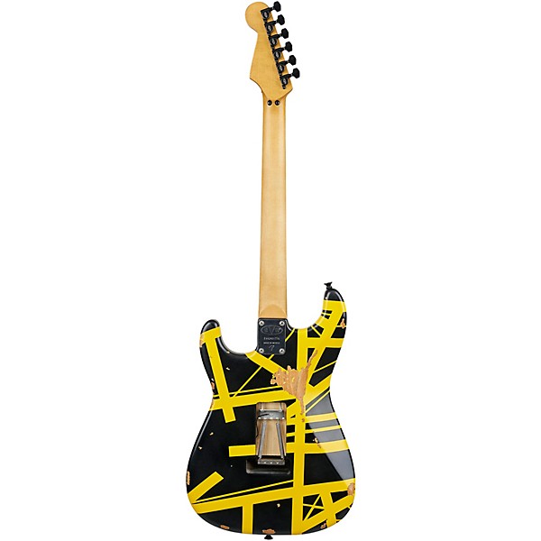 EVH Striped Series Frankenstein Frankie Electric Guitar - Aged Black and Yellow