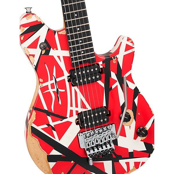 EVH Wolfgang Special Striped Series Electric Guitar - Aged Red/Black/White