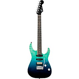 Charvel Pro-Mod Plus Dinky DK24 HSS 2PT QM Electric Guitar - Blue Curacao