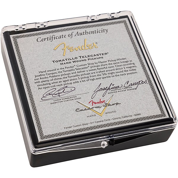 Fender Josefina Campos Hand-Wound Tomatillo Telecaster Pickups - Black/Chrome Set