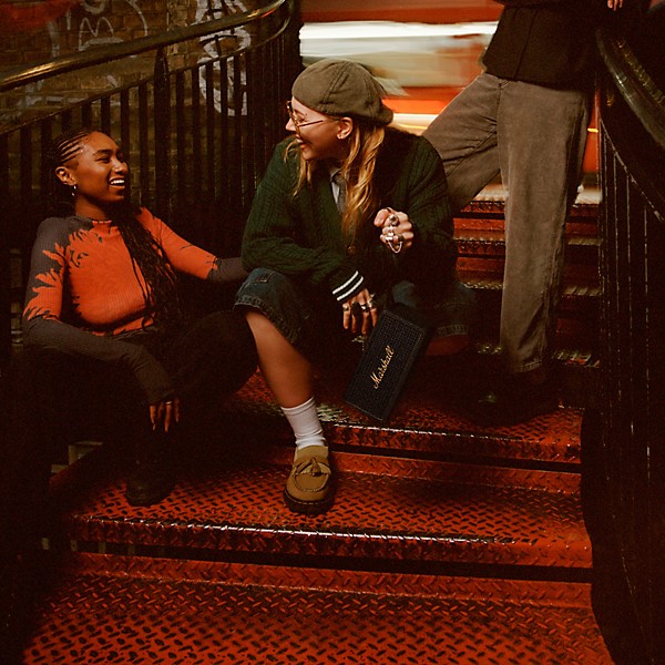 Marshall Middleton II Portable Bluetooth Speaker Black and Brass