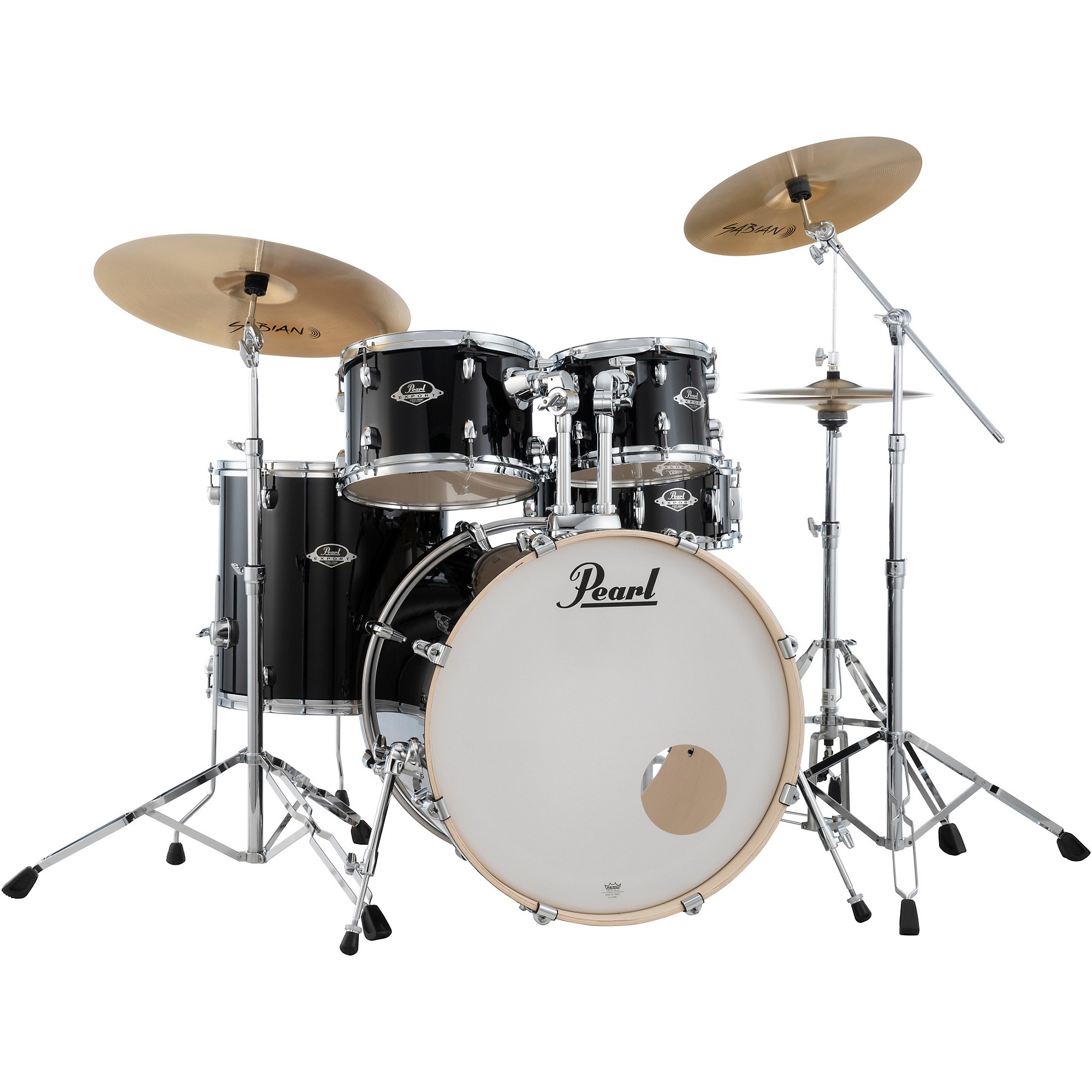 はむ Pearl Export EXX 5-Piece Drum Set With Sabian PX Cymbals - Jet