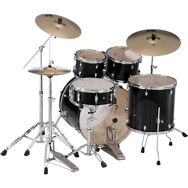 Pearl Export EXX 5-Piece Drum Set With Sabian PX Cymbals - Jet Black