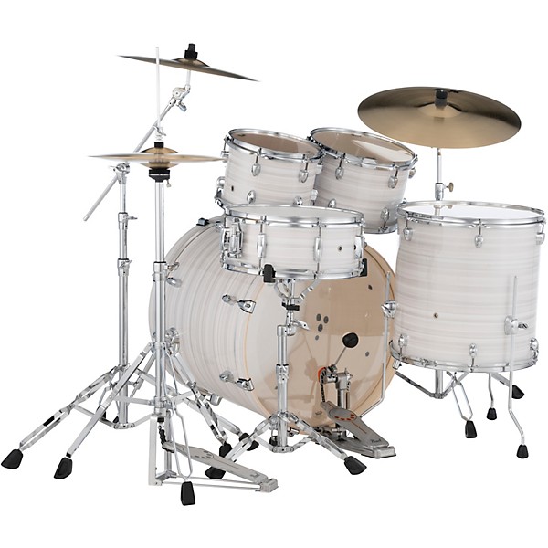 Pearl Export EXX 5-Piece Drum Set With Sabian PX Cymbals - Slipstream white