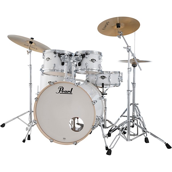 Pearl Export EXX 5-Piece Drum Set With Sabian PX Cymbals - Pure White