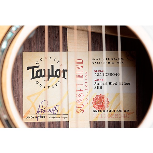Taylor Next Generation 814ce Sunset Blvd Grand Auditorium Acoustic-Electric Guitar - Sunset Edgeburst