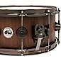 DW Pure Walnut Snare Drum - 14 x 6.5 in. Satin Quick Ebony Burst