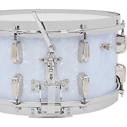 Slingerland Radio King Solid Maple Snare Drum - 14 x 7 in. White Marine Pearl Finish Ply