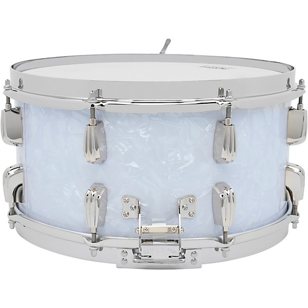 Slingerland Radio King Solid Maple Snare Drum - 14 x 7 in. White Marine Pearl Finish Ply