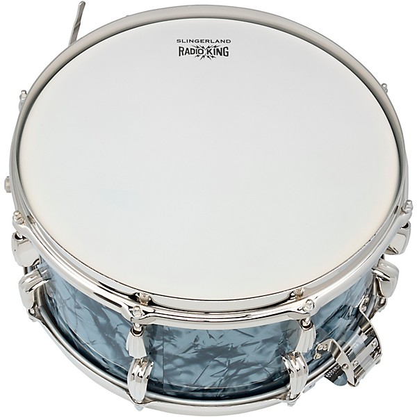 Slingerland Radio King Solid Maple Snare Drum - 14 x 7 in. Black Diamond Pearl Finish Ply
