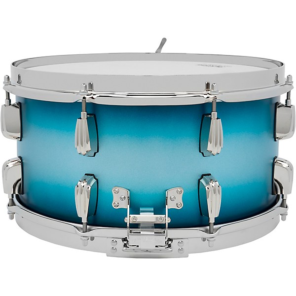 Slingerland Radio King Solid Maple Snare Drum - 14 x 7 in. Blue & Silver Lacquer
