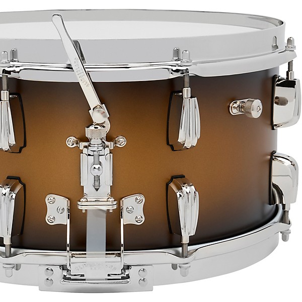 Slingerland Radio King Solid Maple Snare Drum - 14 x 7 in. Black & Gold Lacquer