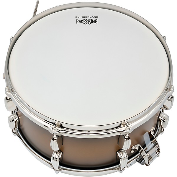 Slingerland Radio King Solid Maple Snare Drum - 14 x 7 in. Black & Gold Lacquer