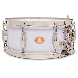 Slingerland Radio King Solid Maple Snare Drum - 14 x 5.5 in. White Marine Pearl Finish Ply