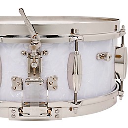 Slingerland Radio King Solid Maple Snare Drum - 14 x 5.5 in. White Marine Pearl Finish Ply