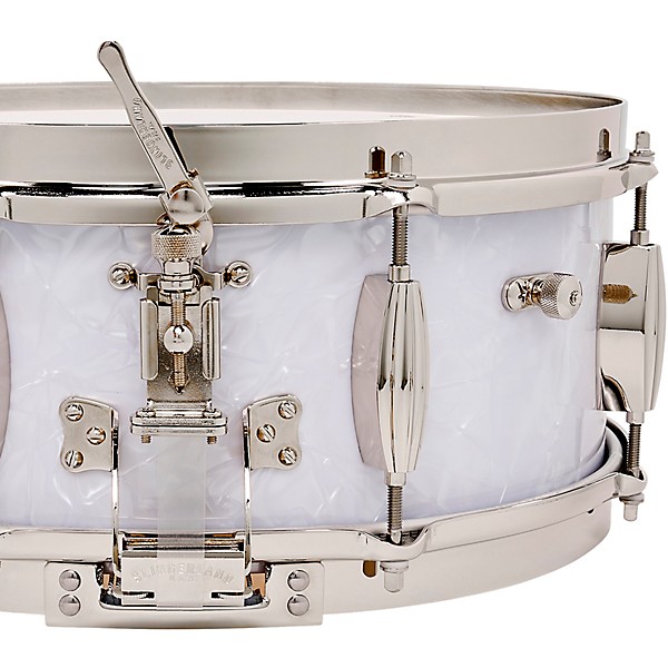 Slingerland Radio King Solid Maple Snare Drum - 14 x 5.5 in. White Marine Pearl Finish Ply