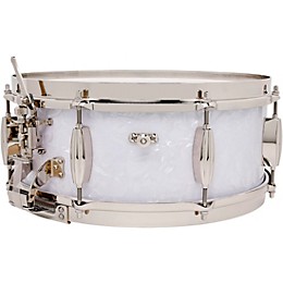 Slingerland Radio King Solid Maple Snare Drum - 14 x 5.5 in. White Marine Pearl Finish Ply