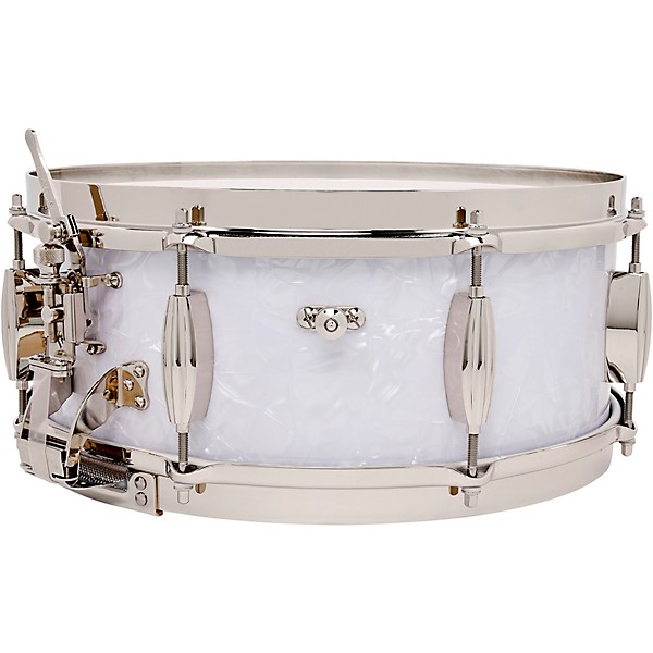 Slingerland Radio King Solid Maple Snare Drum - 14 x 5.5 in. White Marine Pearl Finish Ply