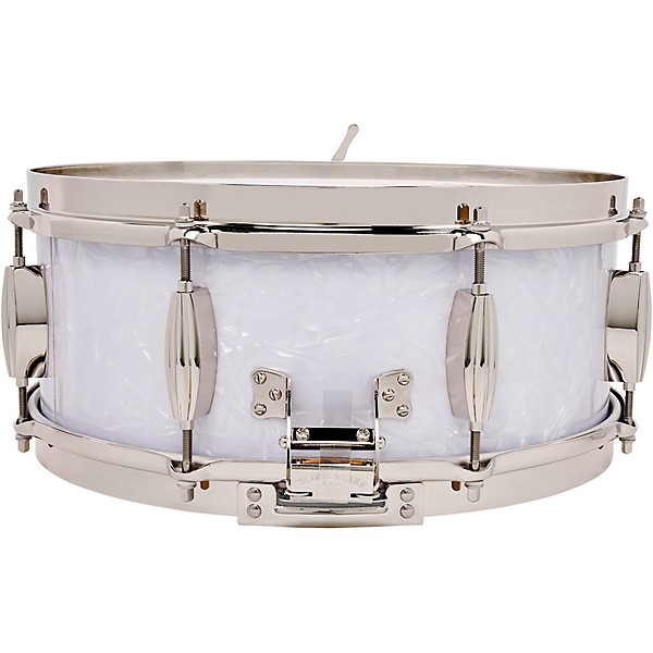 Slingerland Radio King Solid Maple Snare Drum - 14 x 5.5 in. White Marine Pearl Finish Ply