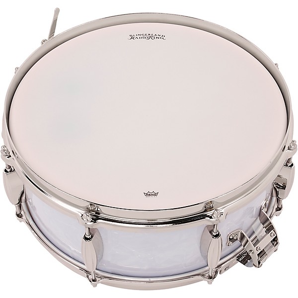 Slingerland Radio King Solid Maple Snare Drum - 14 x 5.5 in. White Marine Pearl Finish Ply