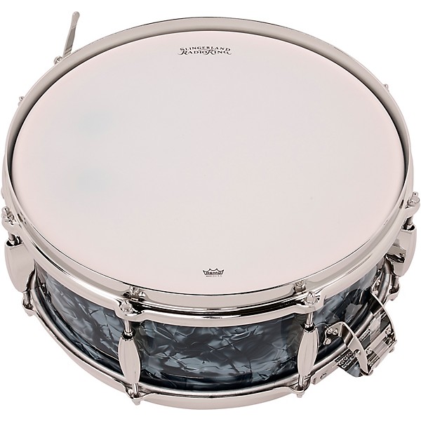 Slingerland Radio King Solid Maple Snare Drum - 14 x 5.5 in. Black Diamond Pearl Finish Ply