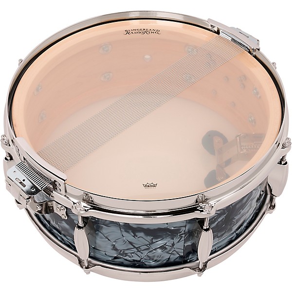 Slingerland Radio King Solid Maple Snare Drum - 14 x 5.5 in. Black Diamond Pearl Finish Ply