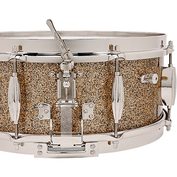 Slingerland Radio King Solid Maple Snare Drum - 14 x 5.5 in. Gold Glass Finish Ply