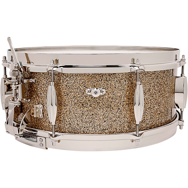 Slingerland Radio King Solid Maple Snare Drum - 14 x 5.5 in. Gold Glass Finish Ply