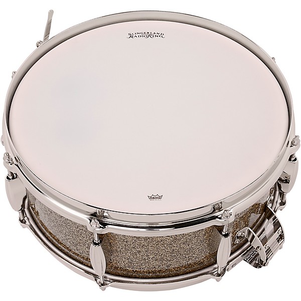 Slingerland Radio King Solid Maple Snare Drum - 14 x 5.5 in. Gold Glass Finish Ply