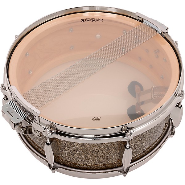 Slingerland Radio King Solid Maple Snare Drum - 14 x 5.5 in. Gold Glass Finish Ply