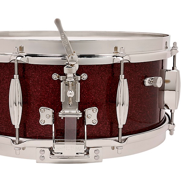 Slingerland Radio King Solid Maple Snare Drum - 14 x 5.5 in. Maroon Glass Finish Ply