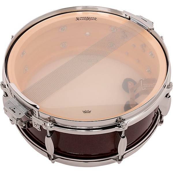 Slingerland Radio King Solid Maple Snare Drum - 14 x 5.5 in. Maroon Glass Finish Ply