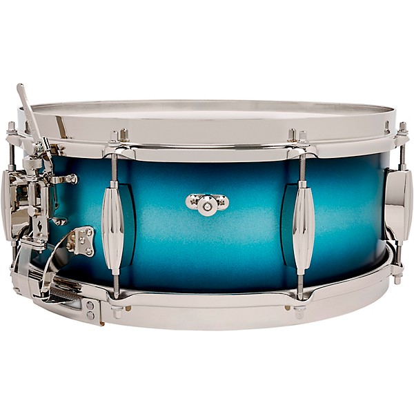 Slingerland Radio King Solid Maple Snare Drum - 14 x 5.5 in. Blue & Silver Lacquer