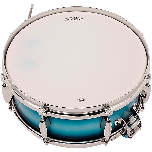 Slingerland Radio King Solid Maple Snare Drum - 14 x 5.5 in. Blue & Silver Lacquer