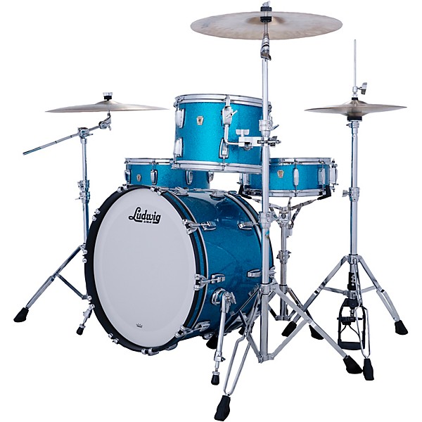 Ludwig Classic Maple Fab 3-Piece Drum Shell Pack - Vintage Aqua Sparkle