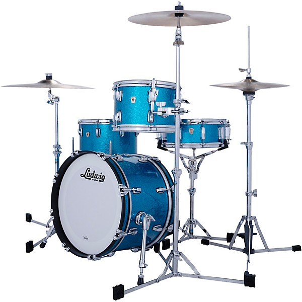 Ludwig Classic Maple Jazzette 3-Piece Drum Shell Pack - Vintage Aqua Sparkle