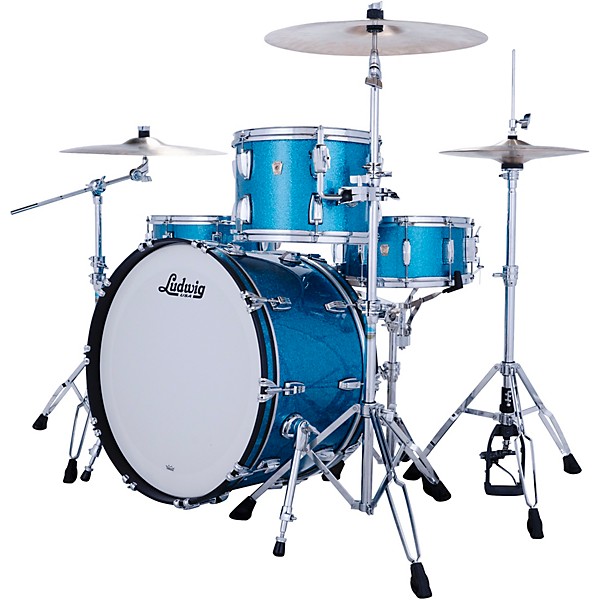 Ludwig Classic Maple Pro Beat 3-Piece Drum Shell Pack - Vintage Aqua Sparkle
