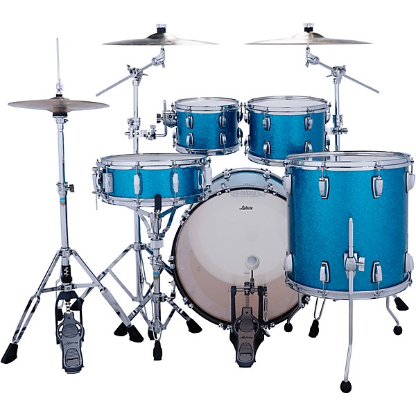 Ludwig Classic Maple Studio 4-Piece Drum Shell Pack - Vintage Aqua Sparkle