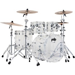 PDP by DW Concept Acrylic 4-Piece Drum Shell Pack - Clear Acrylic