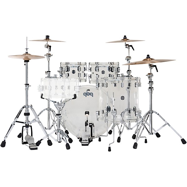 PDP by DW Concept Acrylic 4-Piece Drum Shell Pack - Clear Acrylic