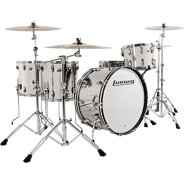 Ludwig 50th Anniversary Stainless Steel Zep 4-Piece Drum Shell Pack