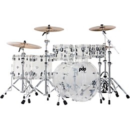 PDP by DW Concept Acrylic 6-Piece Drum Shell Pack - Clear Acrylic
