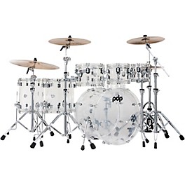 PDP by DW Concept Acrylic 6-Piece Drum Shell Pack - Clear Acrylic