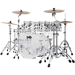 PDP by DW Concept Acrylic 6-Piece Drum Shell Pack - Clear Acrylic